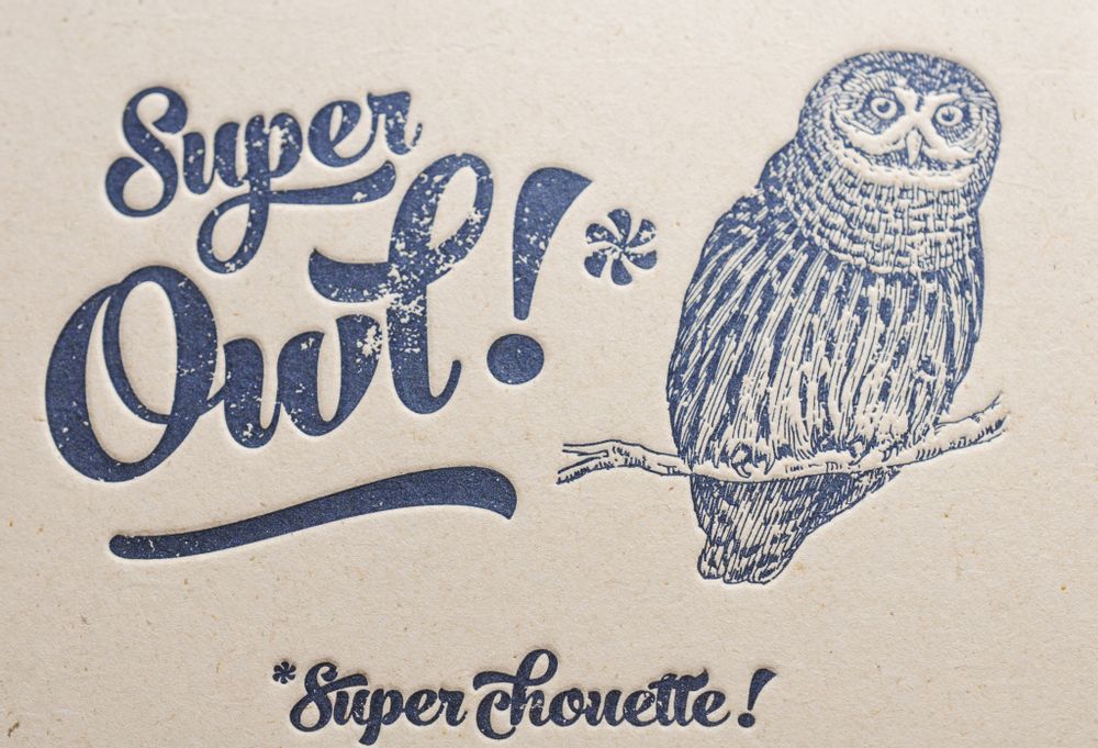 Carterie - Carte Super Chouette - L'ATELIER LETTERPRESS
