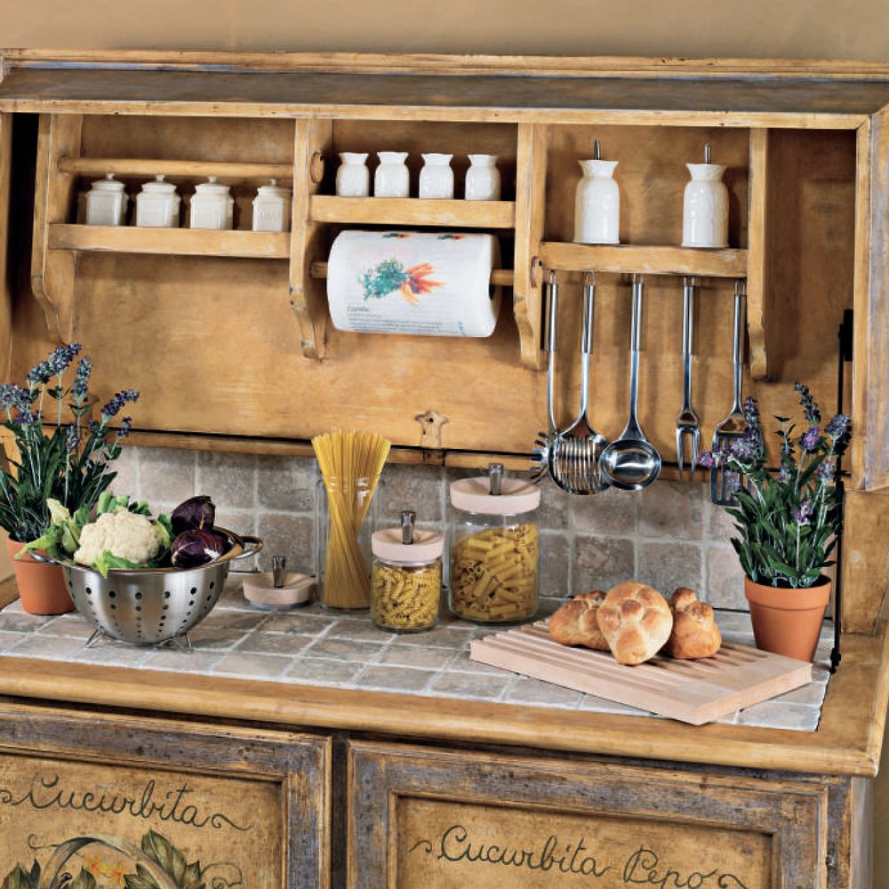 Meubles de cuisines  - Armoire de cuisine laquée et peinte à la main - INTERIORS ITALIA