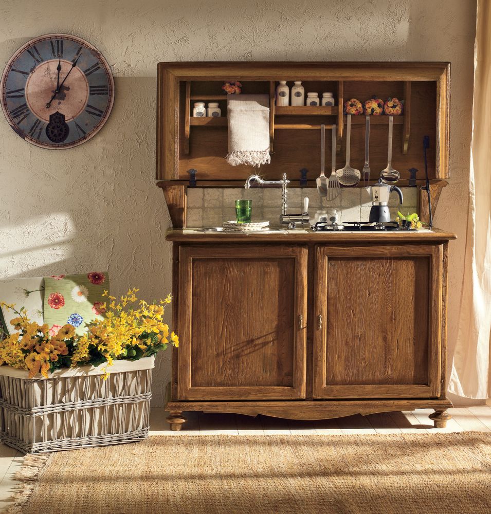 Meubles de cuisines  - Armoire de cuisine laquée et peinte à la main - INTERIORS ITALIA