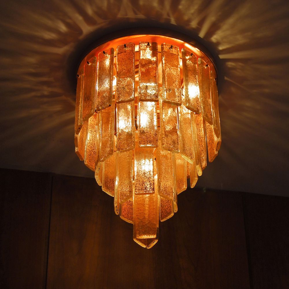 Ceiling lights - Charleston, ceiling lamp with Murano glass plates - MULTIFORME
