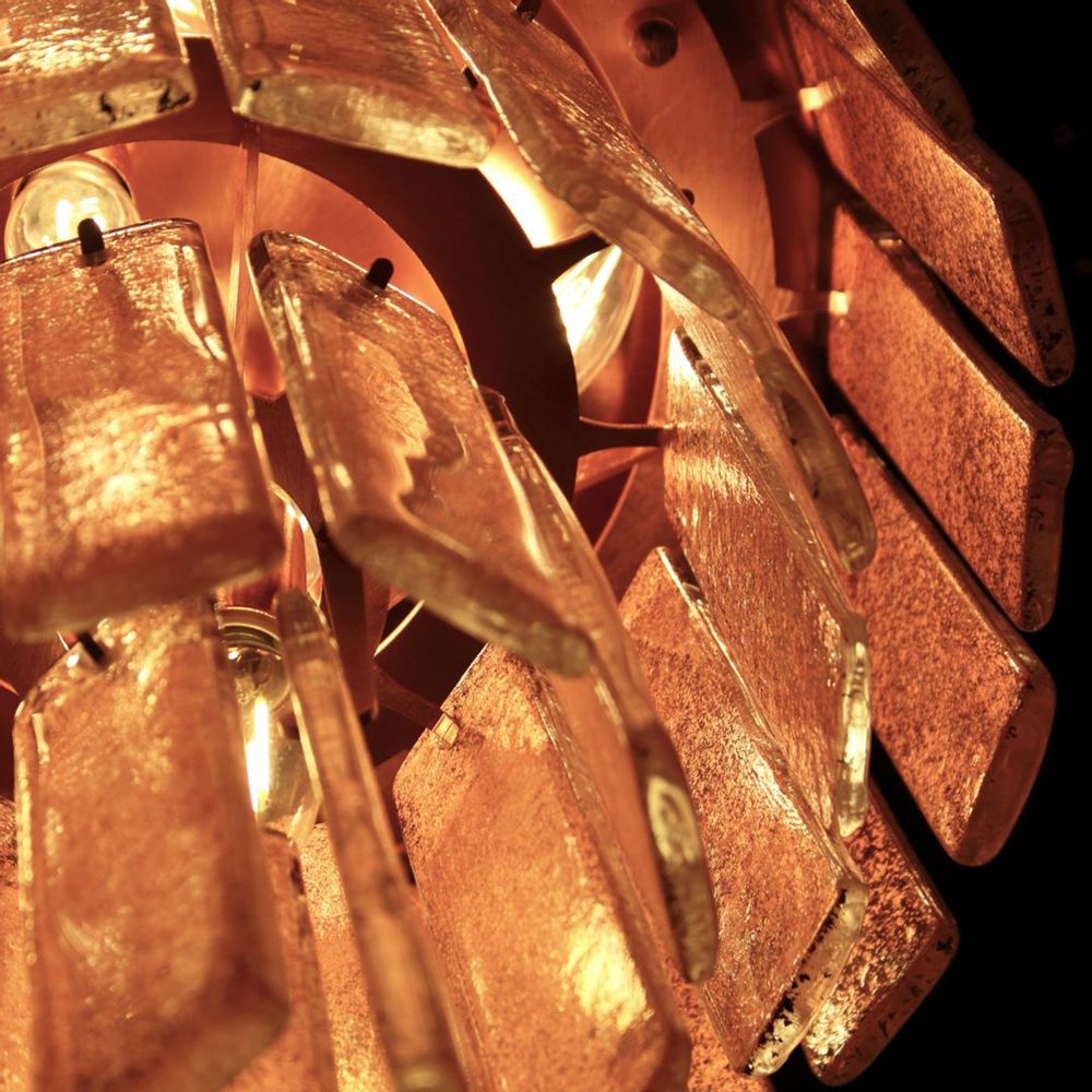 Ceiling lights - Charleston, ceiling lamp with Murano glass plates - MULTIFORME