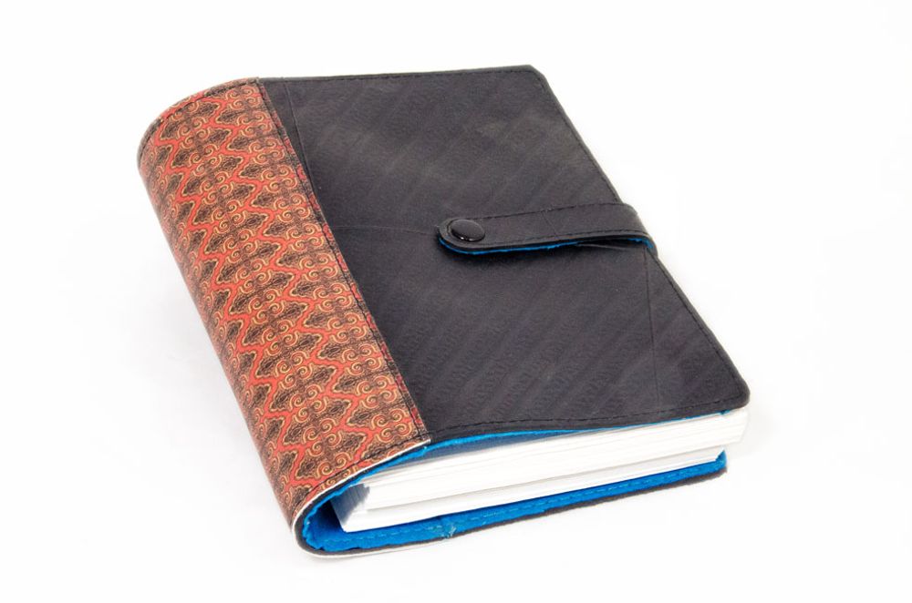 Stationery - BINDI NOTEBOOK BINDER A5 IN INNER TUBE AND FELT - RUE RANGOLI