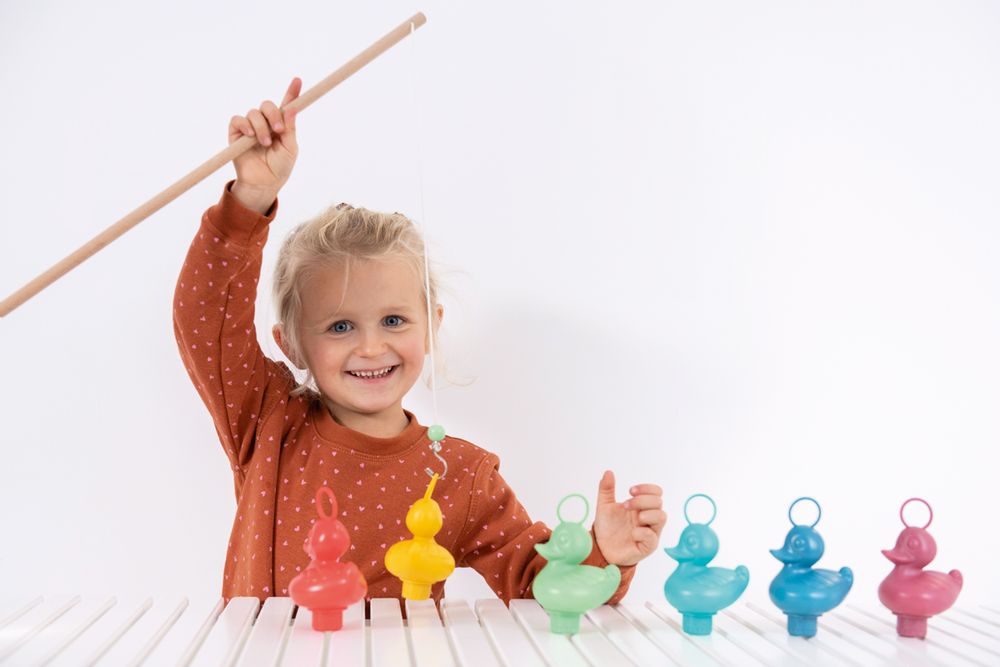 Loisirs créatifs pour enfant - Scratch Active Play: SET de 6 CANARDS DE PÊCHES 'RÉCIF DE CORAIL' avec 2 CANNES à PÊCHES - SCRATCH EUROPE
