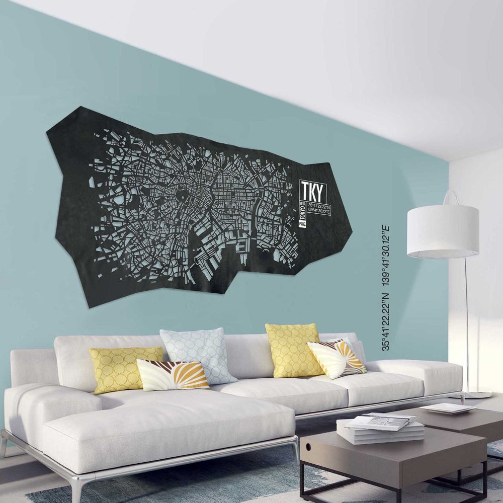 Other wall decoration - Tokyo leather city map - Wall decoration - FRANK&FRANK