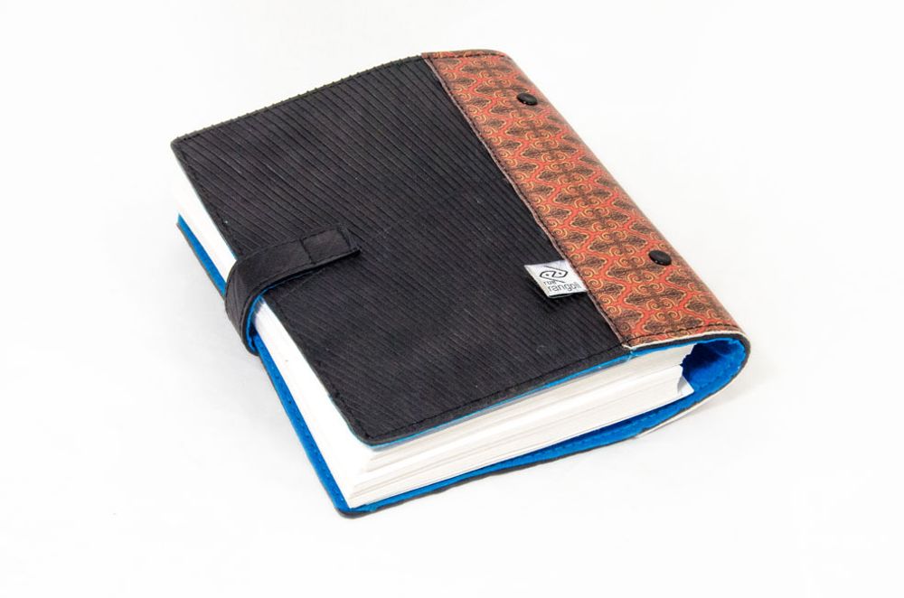 Stationery - BINDI NOTEBOOK BINDER A5 IN INNER TUBE AND FELT - RUE RANGOLI