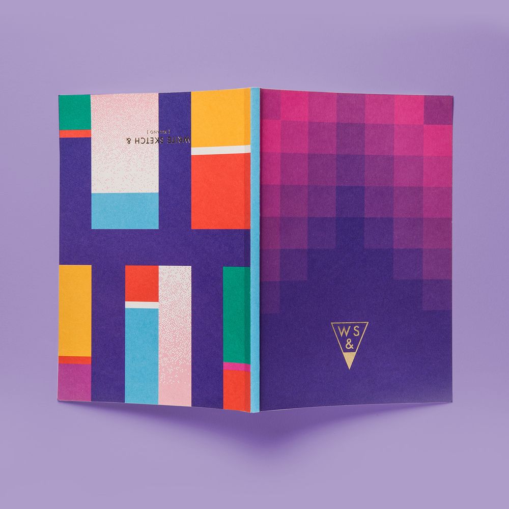 Stationery - A5 Double Cover Notebook | Super Pixelone - WRITE SKETCH &