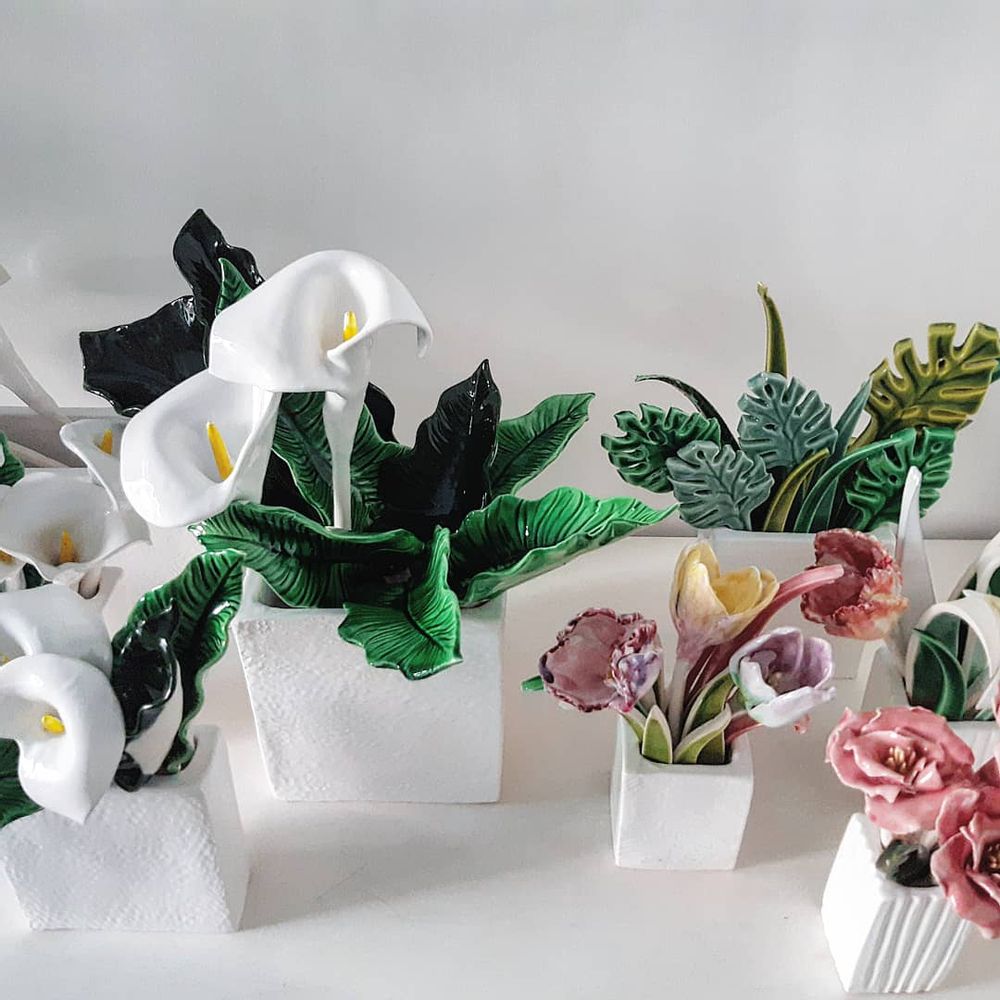 Diffuseurs de parfums - Diffuseur de parfum bouquet en céramique - MARSIA STUDIO CERAMICHE DI MARIELLA SIANO