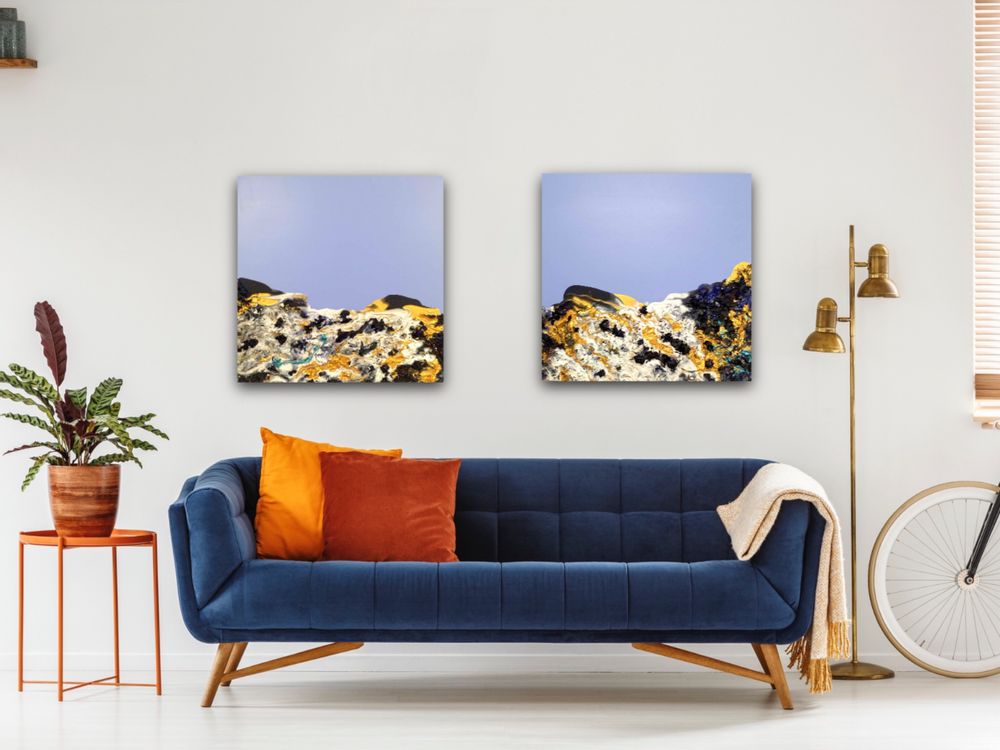 Paintings - Painting Mixed Media Rise 1 & 2 Series - JONAQUESTART