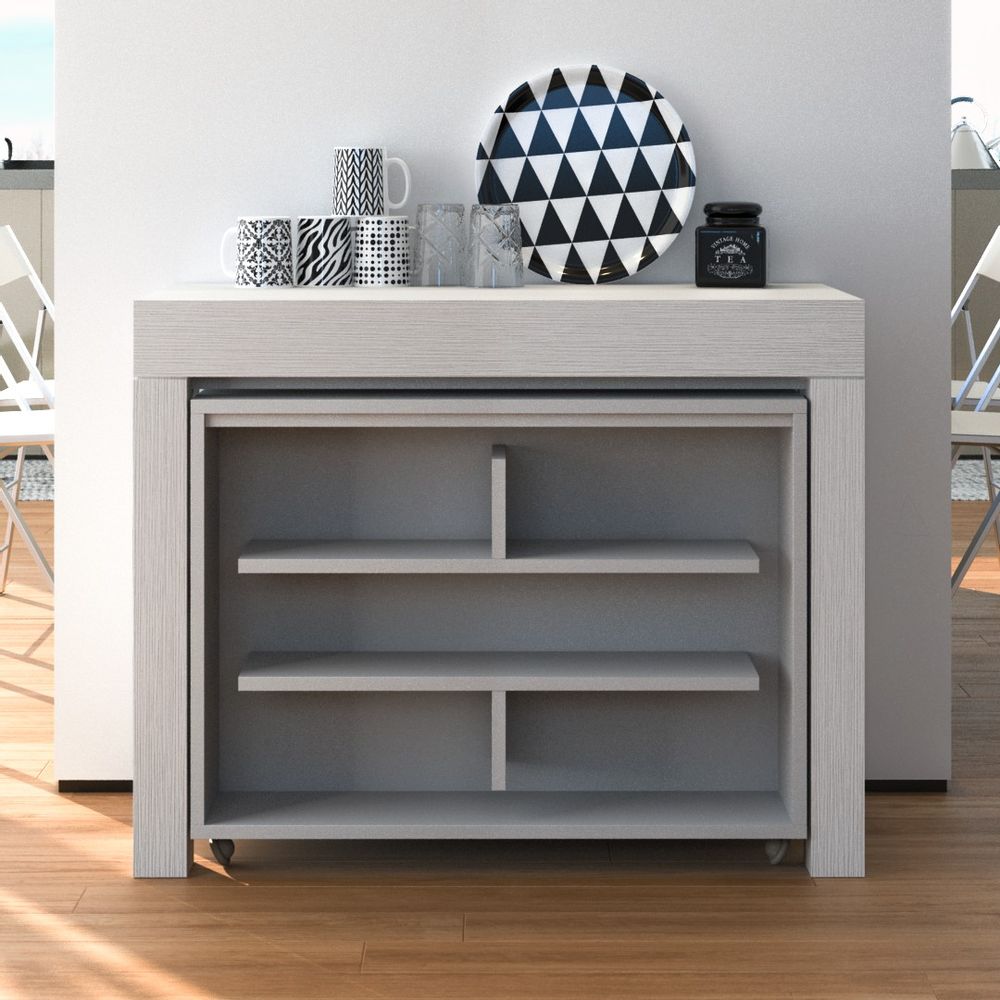 Dining Tables - MAYA 95XL - Extendable console table in massive wood - ARREDO CREATIVO