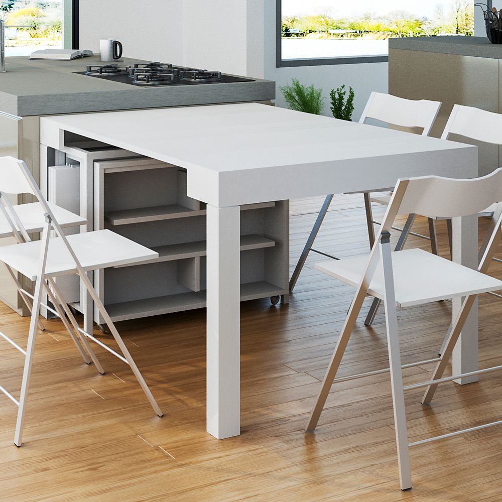 Dining Tables - MAYA 95XL - Extendable console table in massive wood - ARREDO CREATIVO