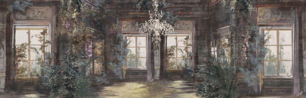 Papiers peints - Papier peint trompe l'œil fenêtres et jardin Fufluns - LA MAISON MURAEM
