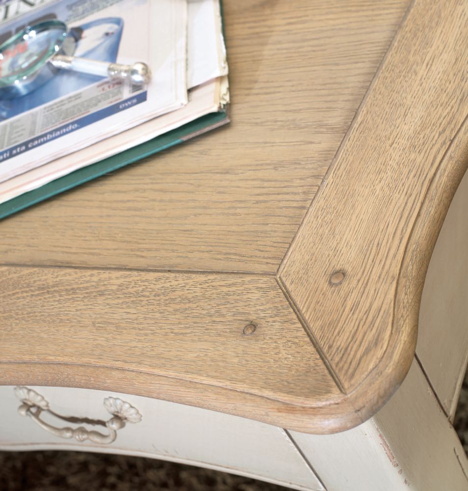 Secrétaires  - PR621 - Bureau provincial français avec 3 tiroirs et plateau en chêne - INTERIORS ITALIA