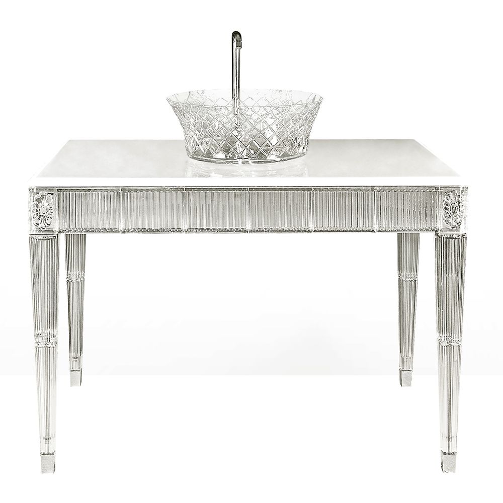 Chambres d'hôtels - Console de salle de bain en cristal véritable 2545. - BIANCHINI & CAPPONI