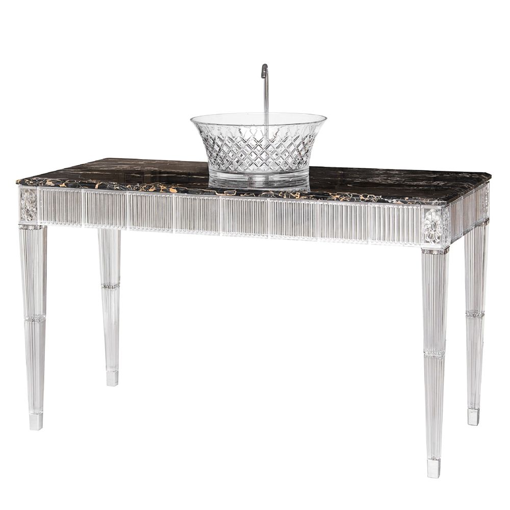 Chambres d'hôtels - Console de salle de bain en cristal véritable 2545. - BIANCHINI & CAPPONI