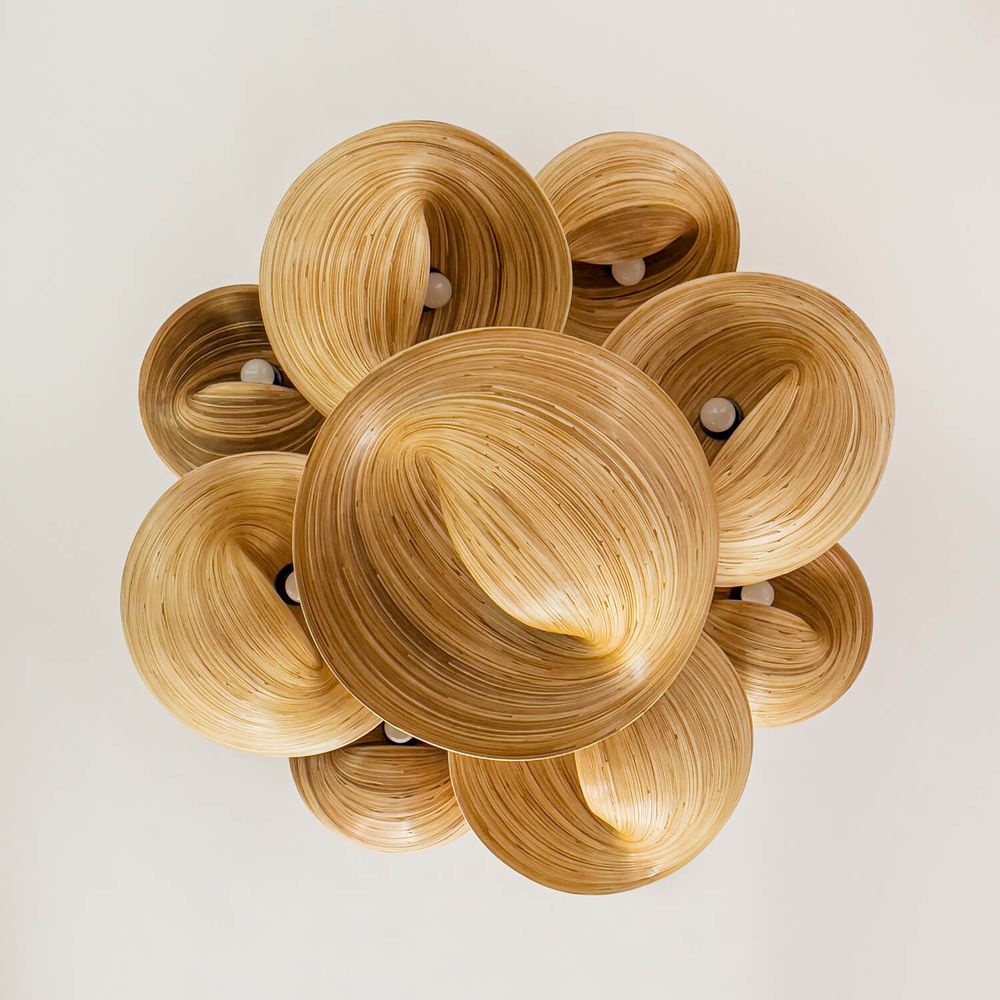 Design objects - Handmade bronze round chandeliers VERSA and OBORRO for living room and bedroom - BAMBUSA BALI