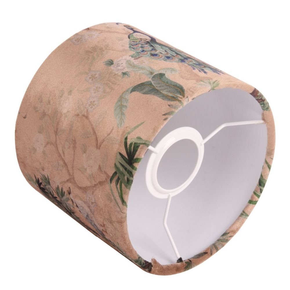 Abat-jours - Abat-jour cylindre Paon Pêche - DUTCH STYLE BY BAROQUE COLLECTION