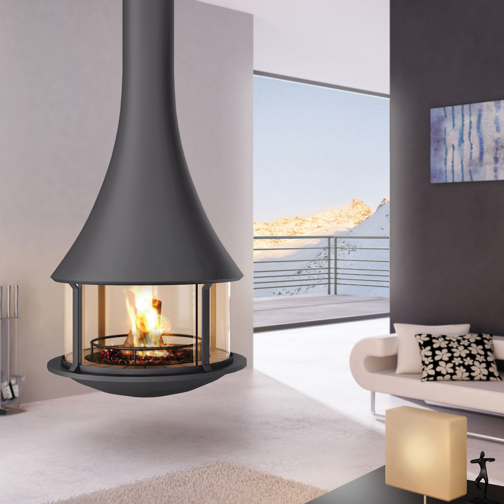 Unique pieces - Central wood fireplace ZELIA 908 - JC BORDELET