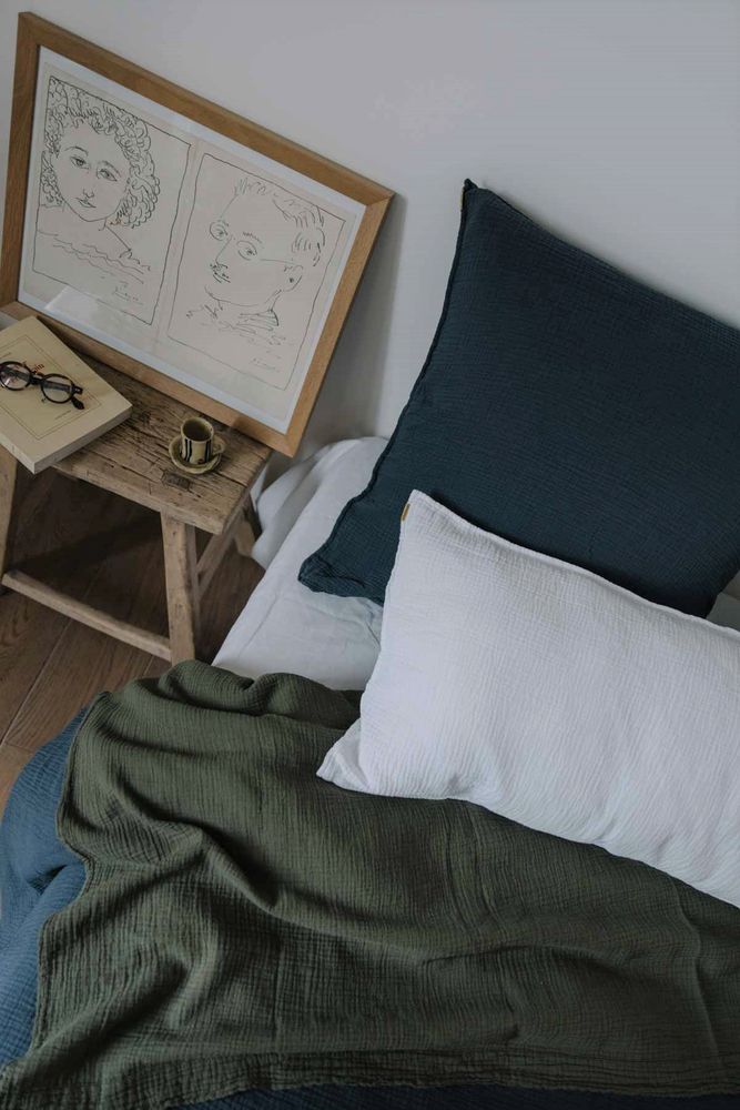 Linge de lit - Drap plat en double gaze de coton - LES PENSIONNAIRES