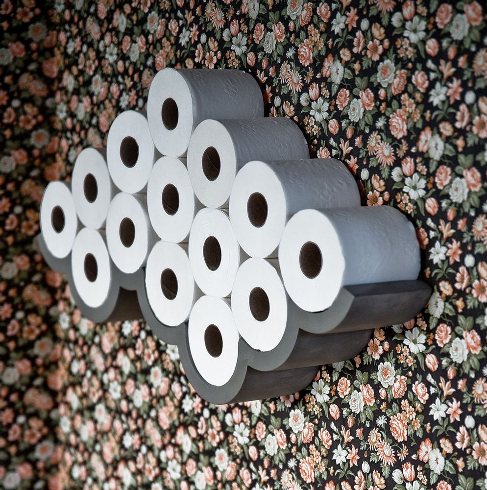 Design objects - cloud - Concrete Toilet Paper Holder - LYON BÉTON