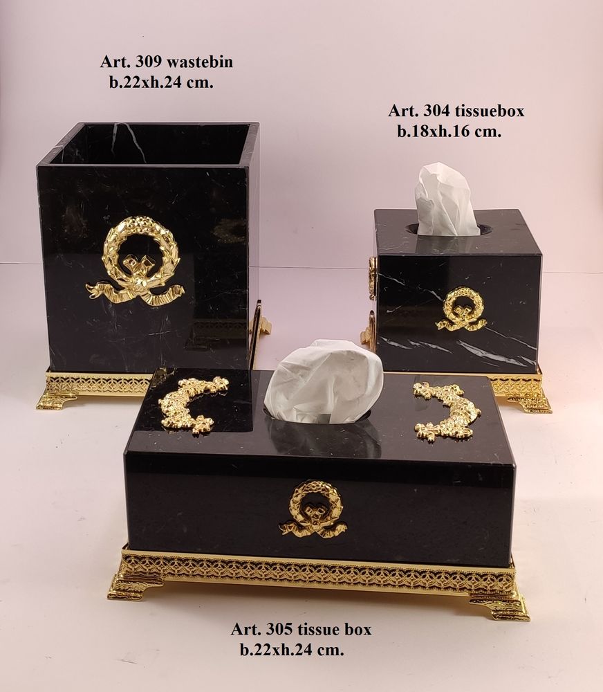 Soap dishes - Bathroom set in marble/wood and bronze plated - OLYMPUS BRASS