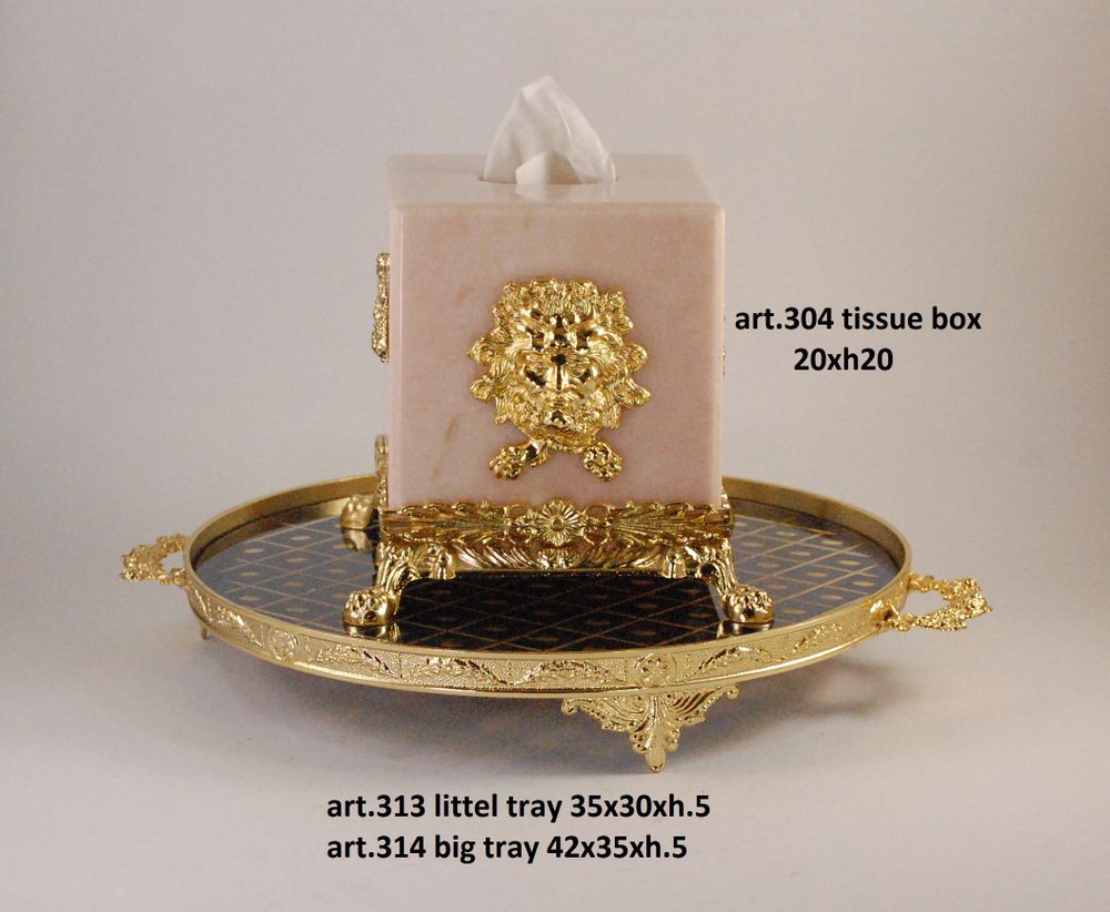 Soap dishes - Bathroom set in marble/wood and bronze plated - OLYMPUS BRASS