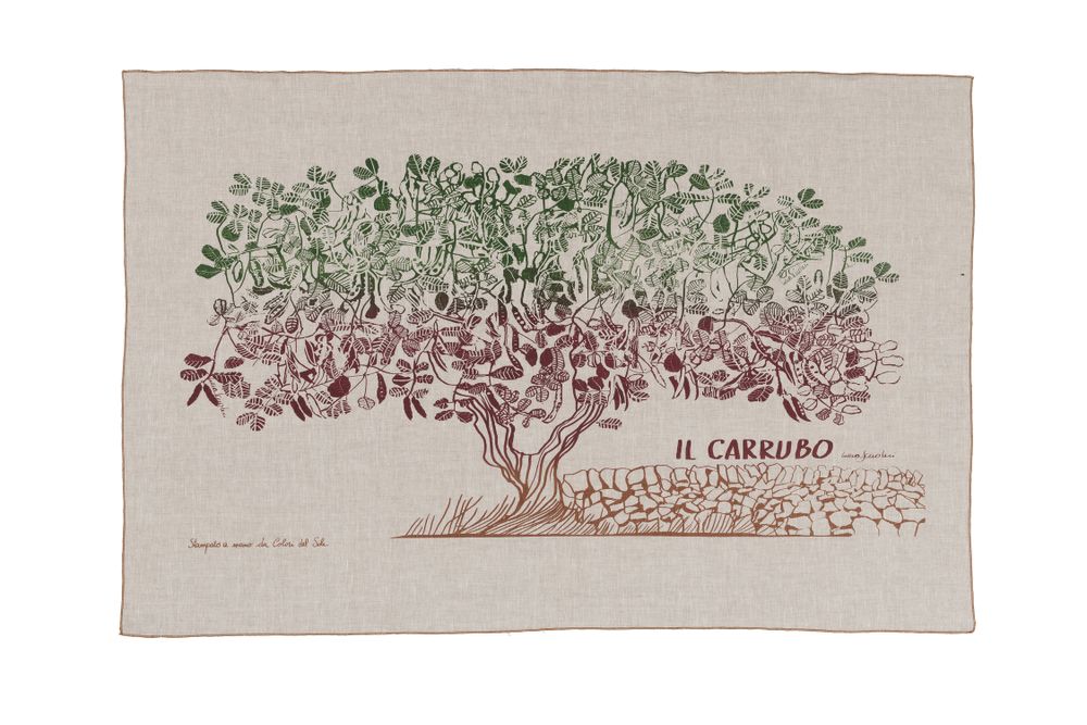 Objets de décoration - Drap d'ameublement 100 % lin | Imprimé à la main - COLORI DEL SOLE