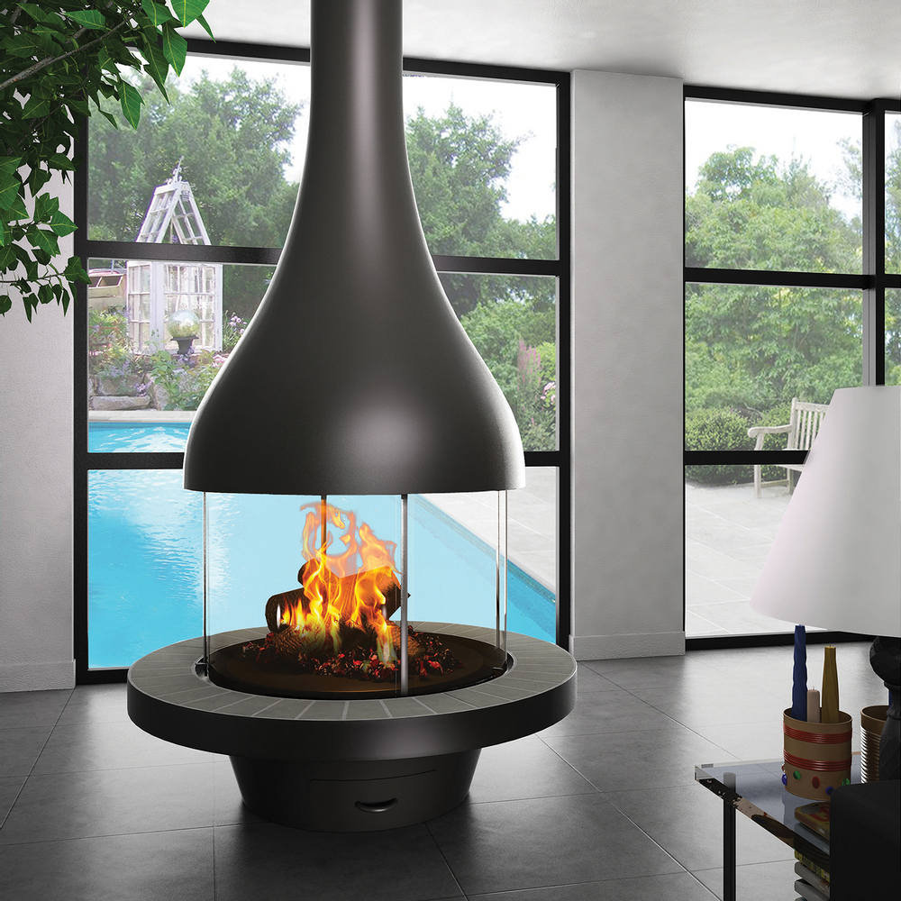 Objets de décoration - Foyer central au bois XL ALEXIA 995 - JC BORDELET