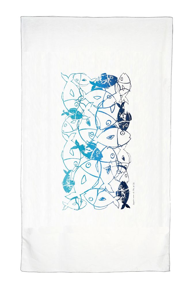 Linge de table textile - Nappes Lin/Coton | Imprimé à la main - COLORI DEL SOLE
