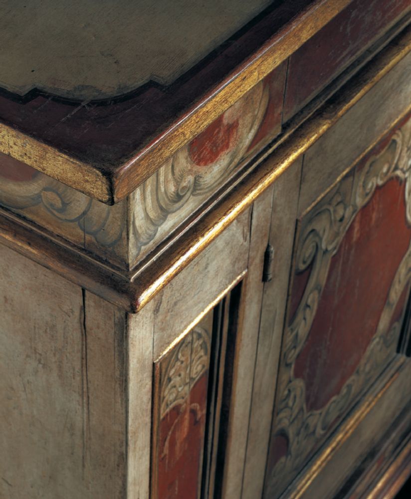 Buffets - AP258/D3 - Buffets décorés à la main avec deux portes et deux tiroirs - INTERIORS ITALIA