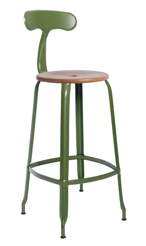 Tabourets pour collectivités - Chaise Nicolle® H75cm Bois et Métal - NICOLLE CHAISE