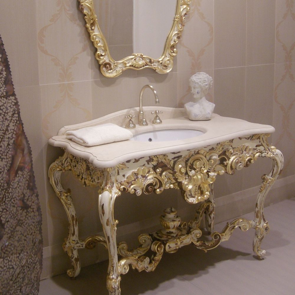 Hotel bedrooms - Carved Wood Bathroom Cabinet 4508 - BIANCHINI & CAPPONI