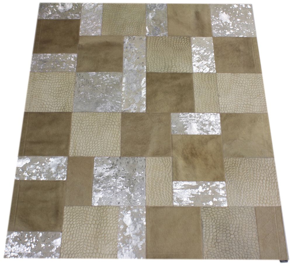 Bespoke carpets - Natural Beige Cowhide Rug - TERGUS