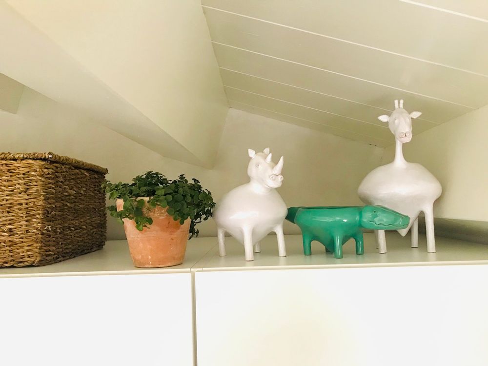 Design objects - RHINO AND WHITE GIRAFFE BOWLS - FREAKLAB