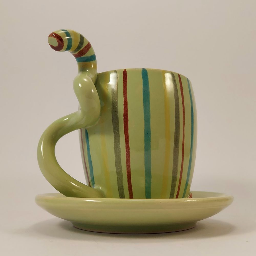 Mugs - "Cat Cat" MUG cup - PACHAMAMA DI E. OCCHI LABORATORIO ARTIGIANO DI CERAMICA