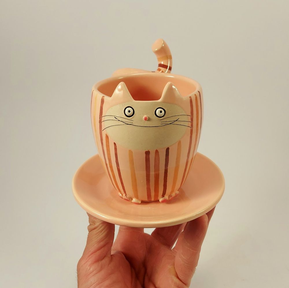 Tasses et mugs - Mug « Cat Cat » - PACHAMAMA DI E. OCCHI LABORATORIO ARTIGIANO DI CERAMICA
