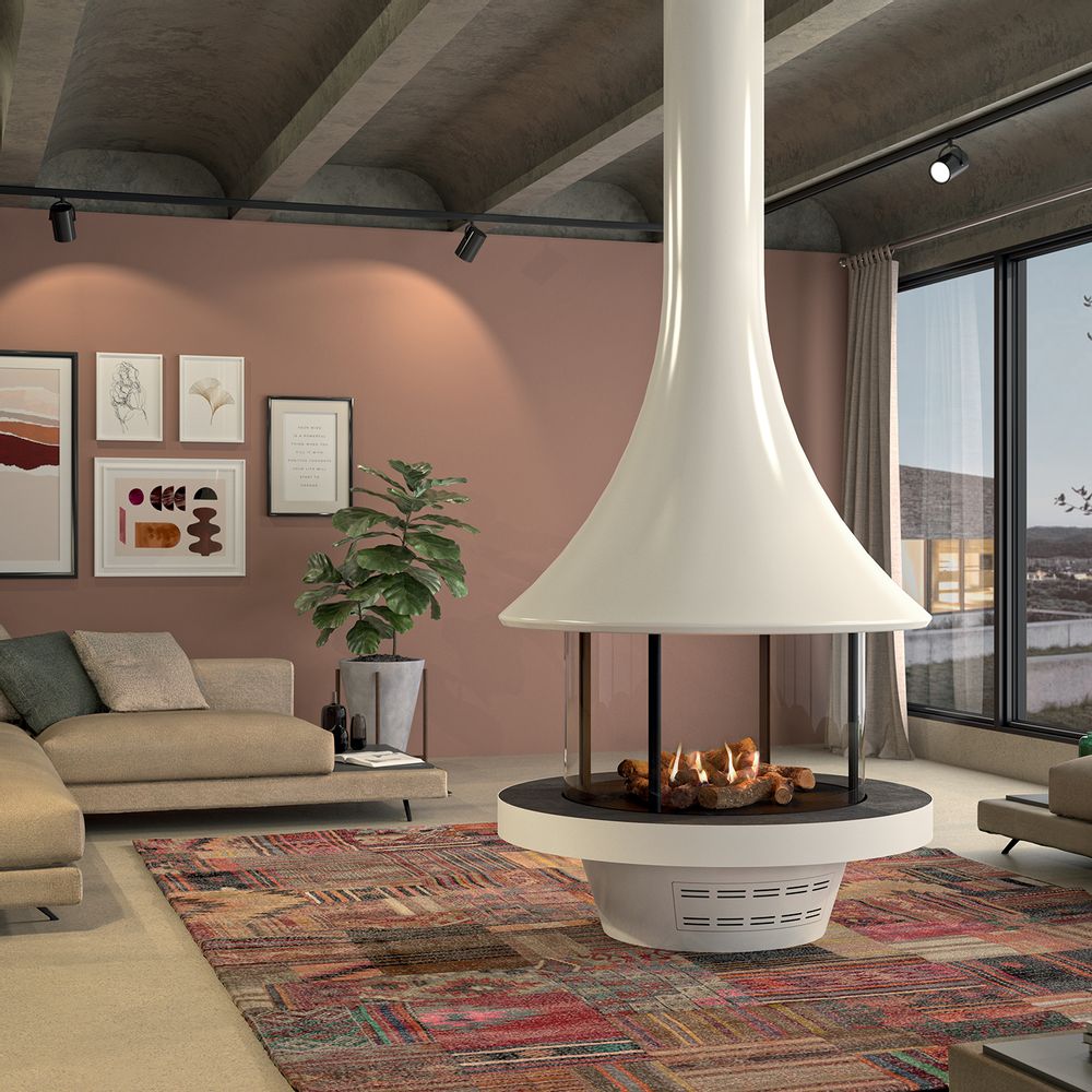Unique pieces - EVA 992 Gas Central Fireplace - JC BORDELET