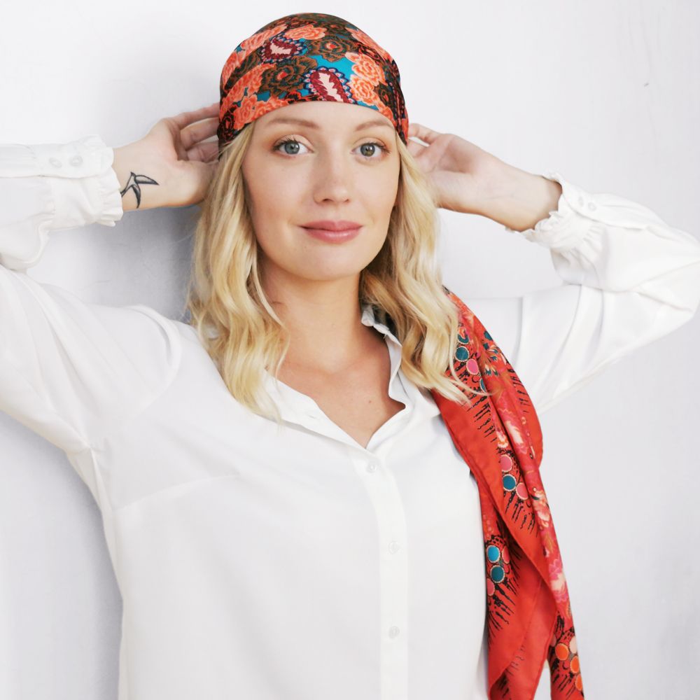 Hair accessories - SCARF SQUARE BOHEME 100% SILK - PETRUSSE PARIS
