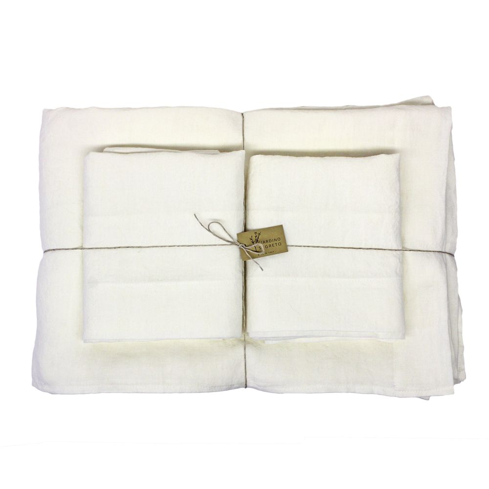 Linge de lit - Draps de lit en lin lavé - GIARDINO SEGRETO