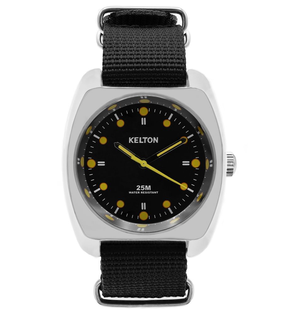 Watchmaking - RC2 Nato black / green orange - KELTON