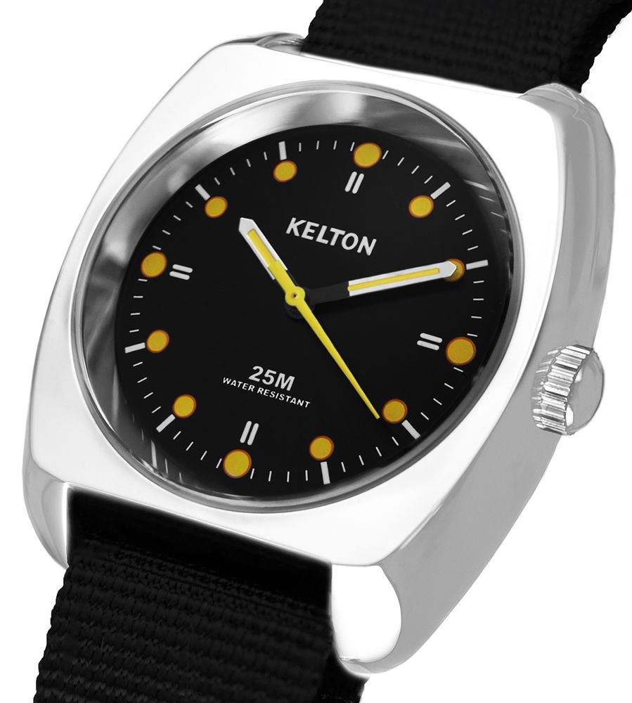 Watchmaking - RC2 Nato black / green orange - KELTON