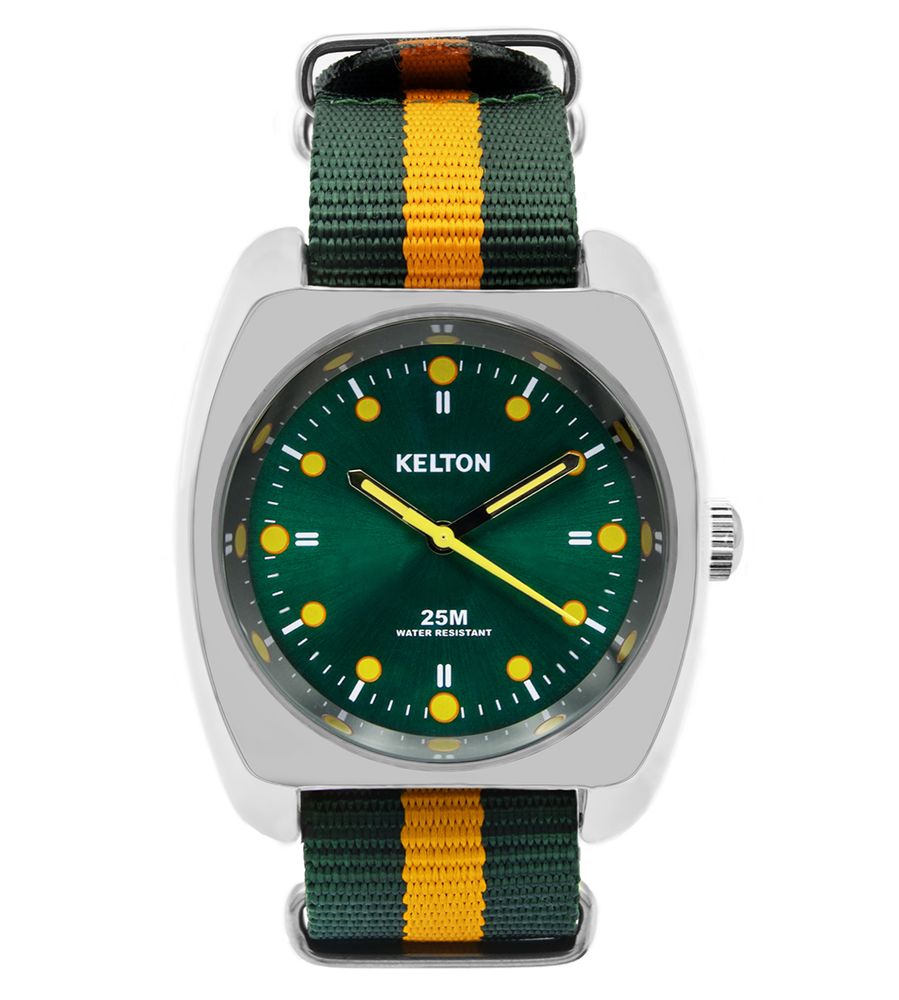 Watchmaking - RC2 Nato black / green orange - KELTON