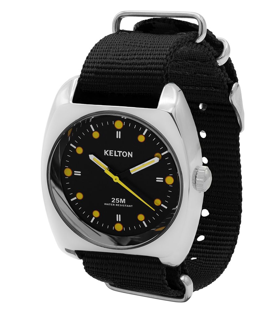 Watchmaking - RC2 Nato black / green orange - KELTON
