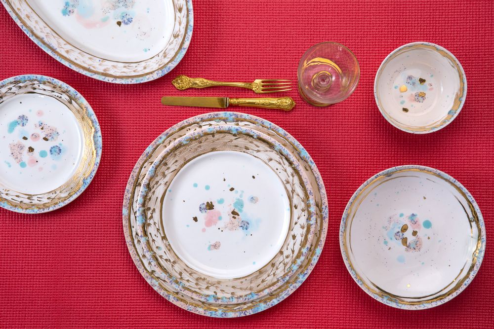 Everyday plates - Rim Platter Dafne - CORALLA MAIURI