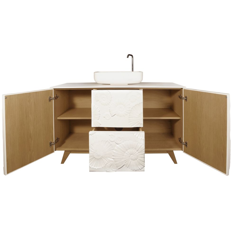 Hotel bedrooms - Vanity unit 2603 Stonelight and oak - BIANCHINI & CAPPONI