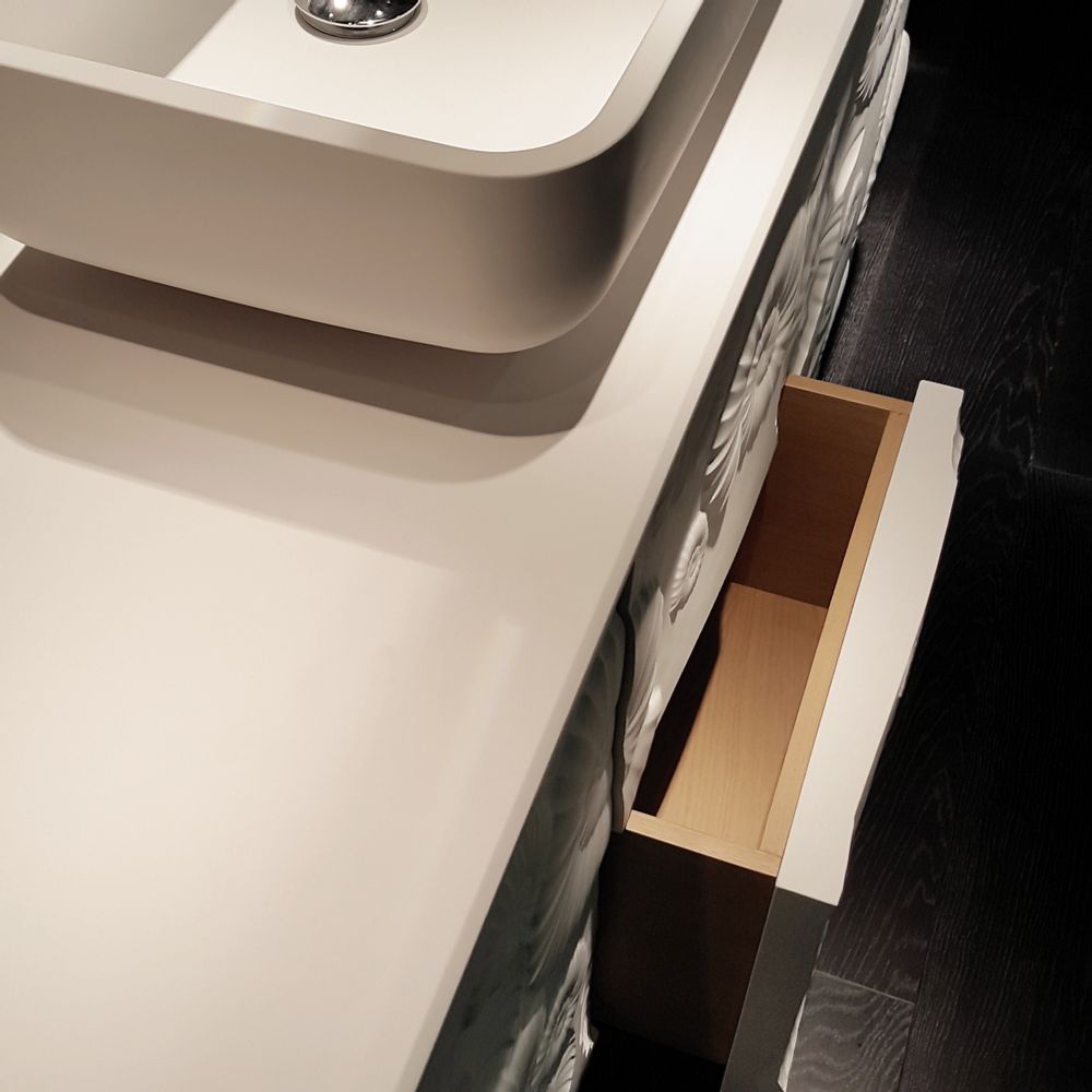 Hotel bedrooms - Vanity unit 2603 Stonelight and oak - BIANCHINI & CAPPONI