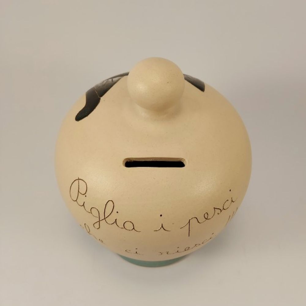 Céramique - Tirelire « Attrapez le poisson... que vous pouvez » - PACHAMAMA DI E. OCCHI LABORATORIO ARTIGIANO DI CERAMICA