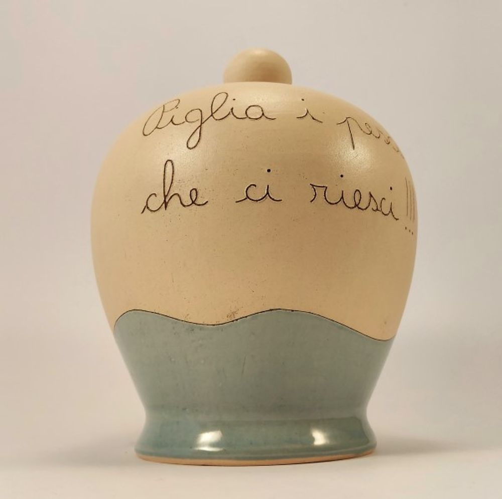 Céramique - Tirelire « Attrapez le poisson... que vous pouvez » - PACHAMAMA DI E. OCCHI LABORATORIO ARTIGIANO DI CERAMICA