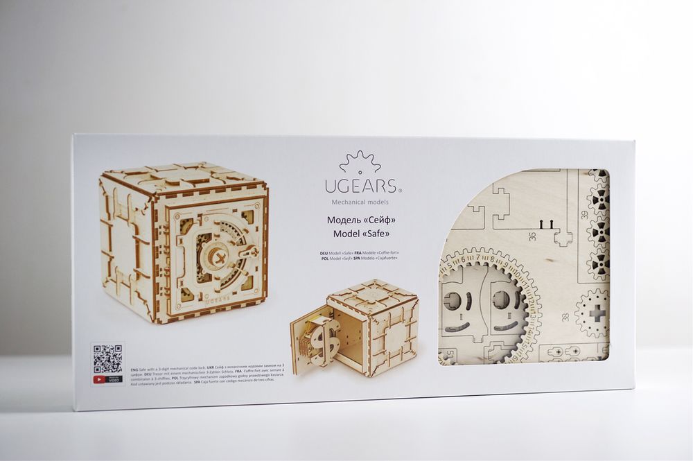 Cadeaux - UGEARS Modèles Mécaniques: COFFRE-FORT - UGEARS