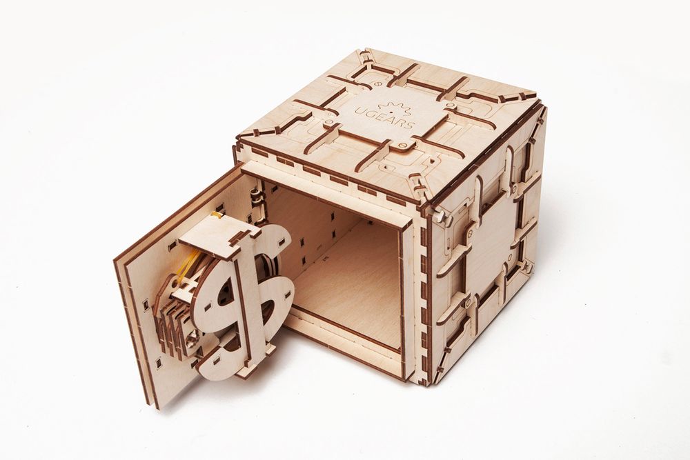 Cadeaux - UGEARS Modèles Mécaniques: COFFRE-FORT - UGEARS