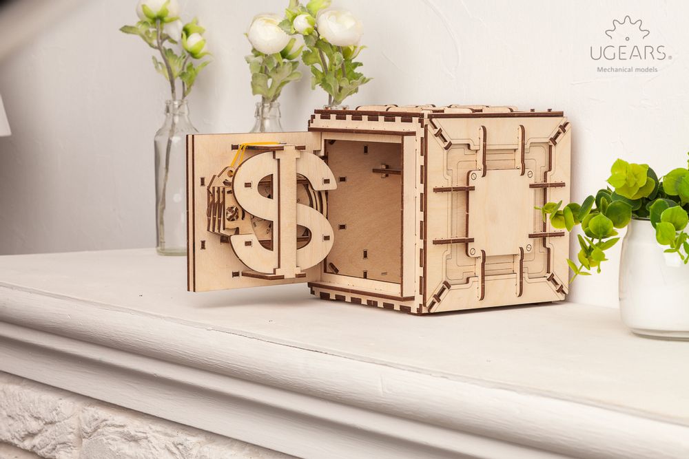 Cadeaux - UGEARS Modèles Mécaniques: COFFRE-FORT - UGEARS